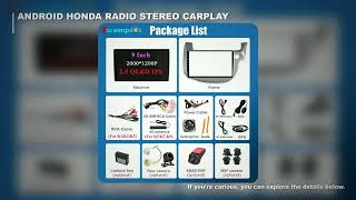 Android 16 For Honda Jazz Fit LHD RHD 2007 - 2013 Car Radio Stereo Head Unit CarPlay Auto radio Touc