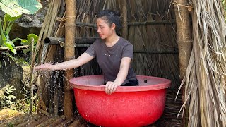 Harvest papayas and cucumbers to sell at the market. Make a bathroom out of bamboo