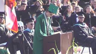 2017 Poway Hs Commencement Reid Johnson, Valedictorian