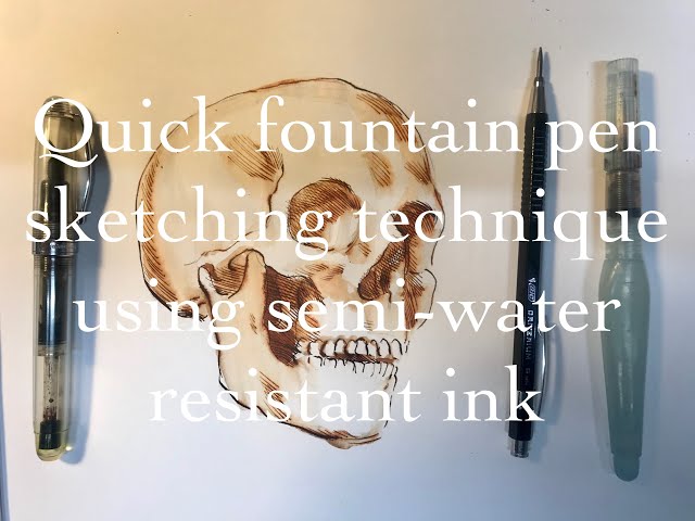 TUTORIAL: Landscape Painting Fountain Pen Ink & Water - Doodlewash®