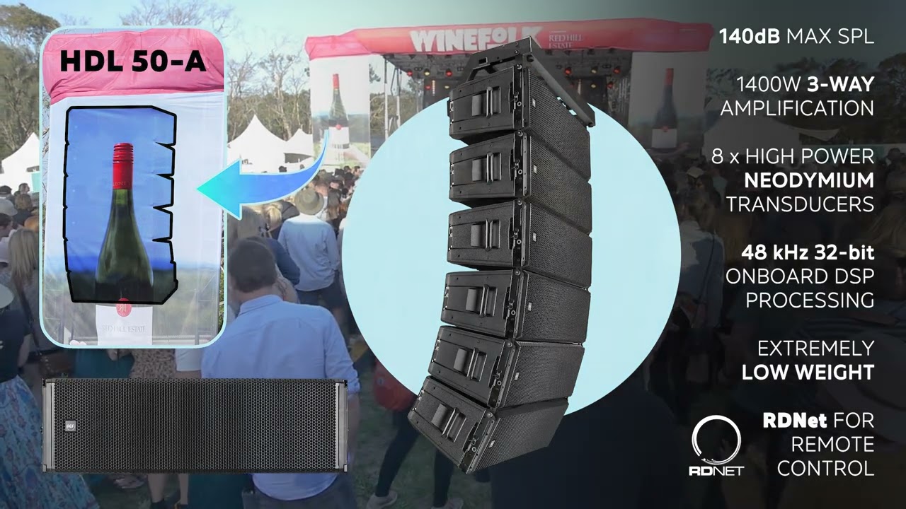 RCF HDL 50-A - Winefolk Festival Victoria - Moon Mother Productions