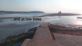 Isle of Man -Tower of Refuge - High and low tides comparison
