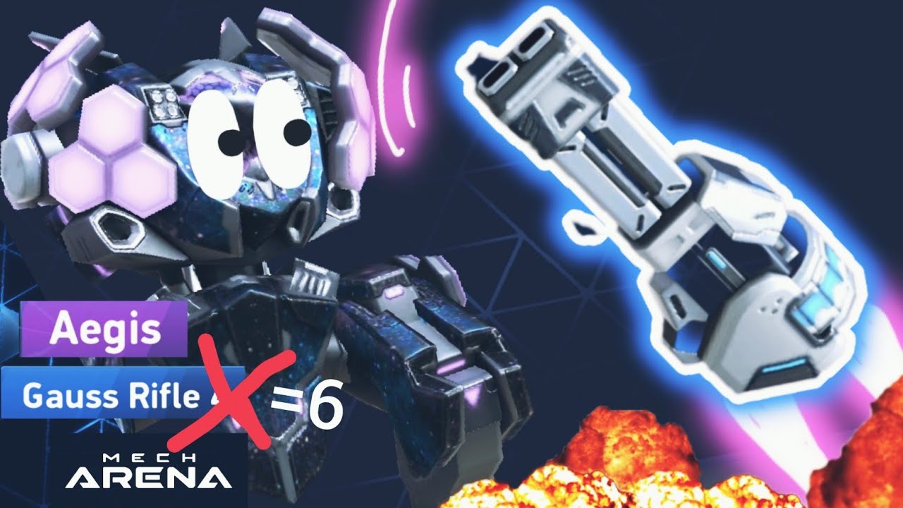 mech Arena pt258 aegis with gauss rifle 6 YouTube