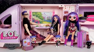 Barbie LOL Family Travel Evening Routine & Winter Chalet Vacation Mystery