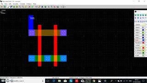 Design of NOR gate in Microwind