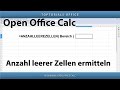 Anzahl der Leerzellen ermitteln mit Anzahlleerezellen (OpenOffice Calc)
