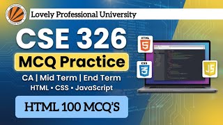 Famous CSE 326 HTML MCQ Practice | 100 Important MCQs | LPU Internet Programming Lab Net Worth