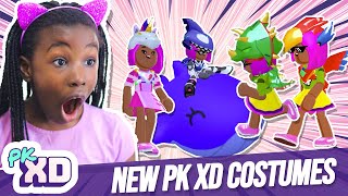 NEW COSTUMES IN PK XD(UNICORN,SHARK,DINOSAUR,EAGLE)