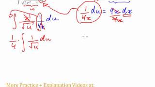 Integration by Substitution - Example and Explanation #4