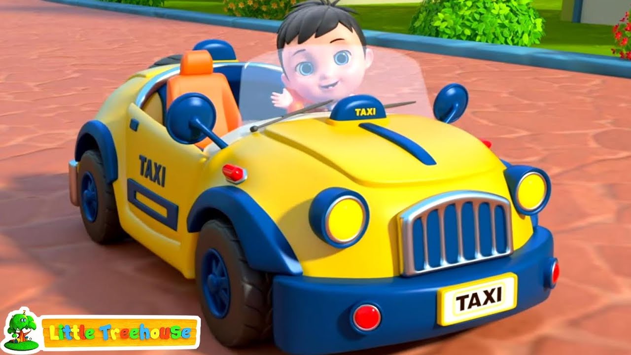 ⁣Wheels On The Taxi + More Kids Rhymes and Street Vehicle Cartoons