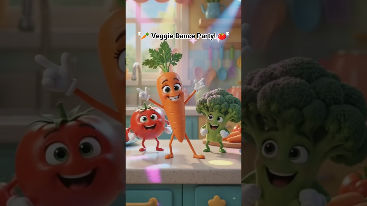 Veggie Dance Song 🥕🍅 | Learn Vegetable Names for Kids | Nursery Rhymes #shorts