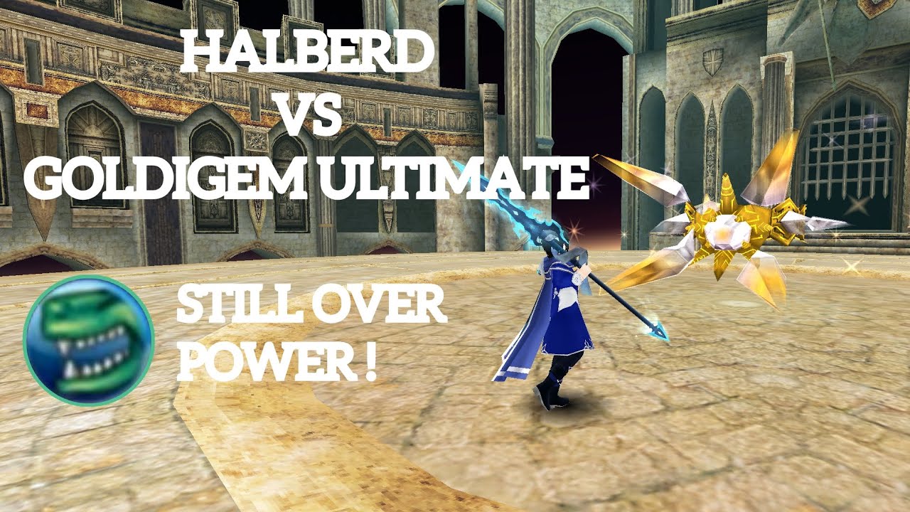Toram Online - Solo Halberd vs Goldigem Ultimate (No Consumable Buff)