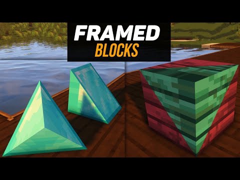 FramedBlocks. Triangular blocks. Tutorial / guide 1.18.2 - 1.19.2 (minecraft java edition)