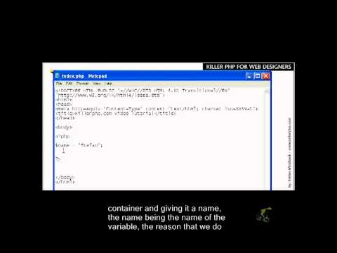 PHP Basics Closed Captioned - Variables Part 1