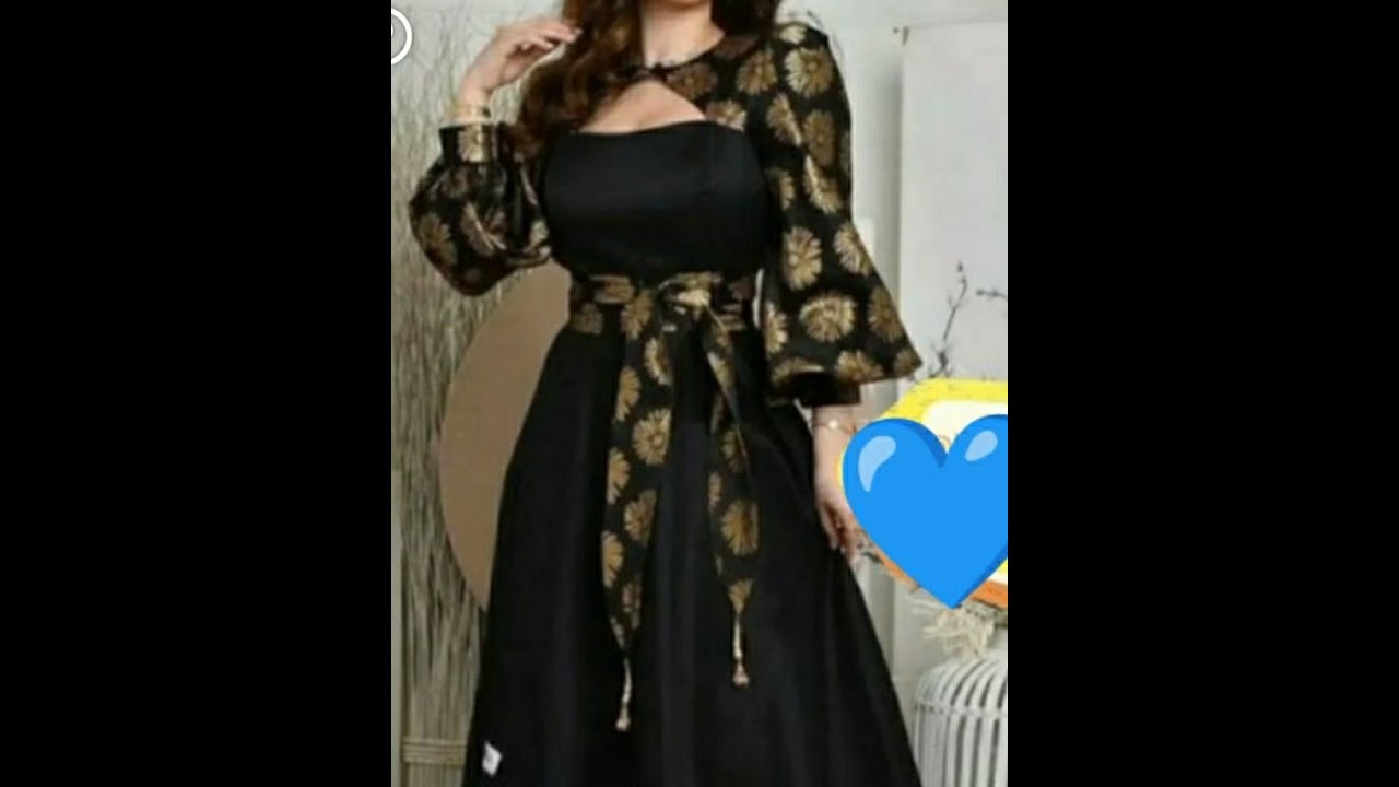 باترون فستان كب سواريه مع بلورو وكم واسع باسوره.