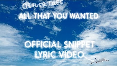 Oliver Tree - All That You Wanted (Official Snippet Lyric Video)