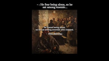 He feared to being alone, motivational quote #youtubeshorts #youtube #youtubeshorts #youtube