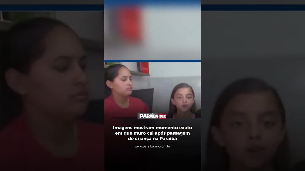 Imagens mostram momento exato em que muro cai após passagem de criança na Paraíba