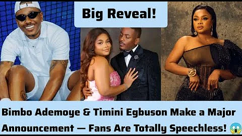 Big Reveal: Bimbo Ademoye & Timini Egbuson Make a Major Announcement — Fans Are Totally Speechless.🙊