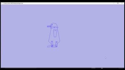 penguin 2D Planar using OpenGL