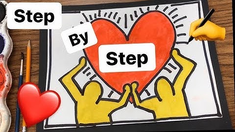 Keith Haring EASY Step by Step Art PROJECT - for Kids w/ Art History #keithharing #mrschuettesart