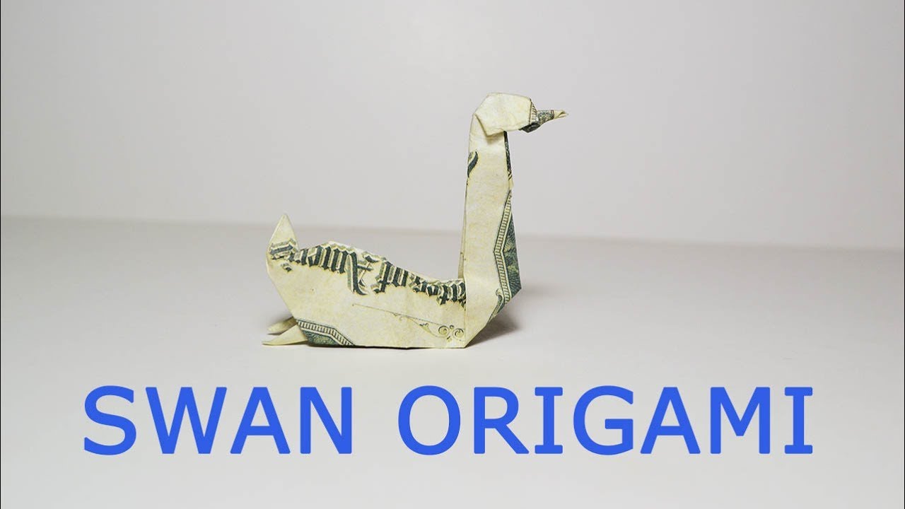 Easy Money Swan Origami Dollar Bird Tutorial DIY Folded No glue YouTube