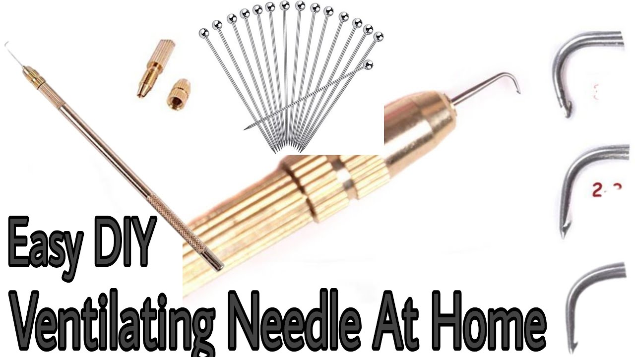 Ventilating Needle For Making Lace Frontal Golden Professional DIY Lace Wig  Needles With Copper Handle