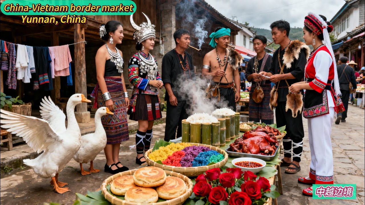 Фермеры каждый день пересекают границу между Китаем и Вьетнамом, чтобы продать овощи.