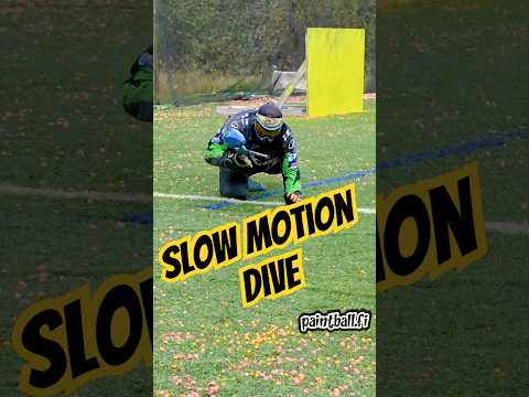 Slow motion dive to snake #shorts #paintball #speedball #paintballing