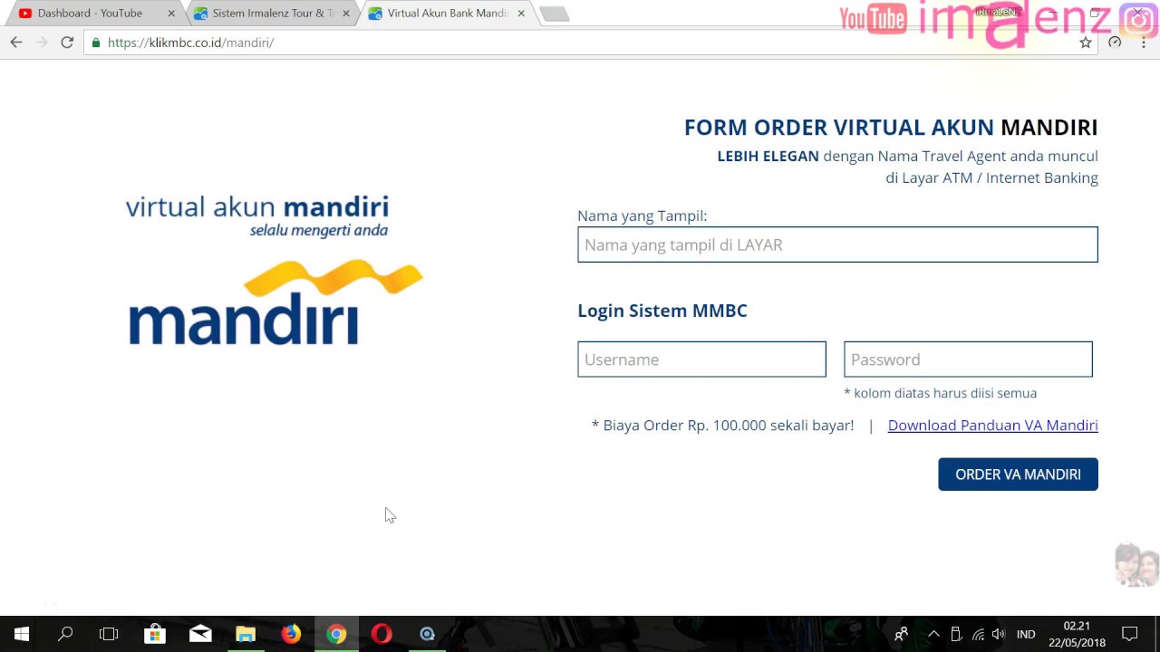 Cara Membuat Rekening Virtual Bank Mandiri II MMBC Baru II Tutorial # 12