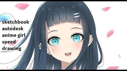 Autodesk Sketchbook Anime random girl speed drawing