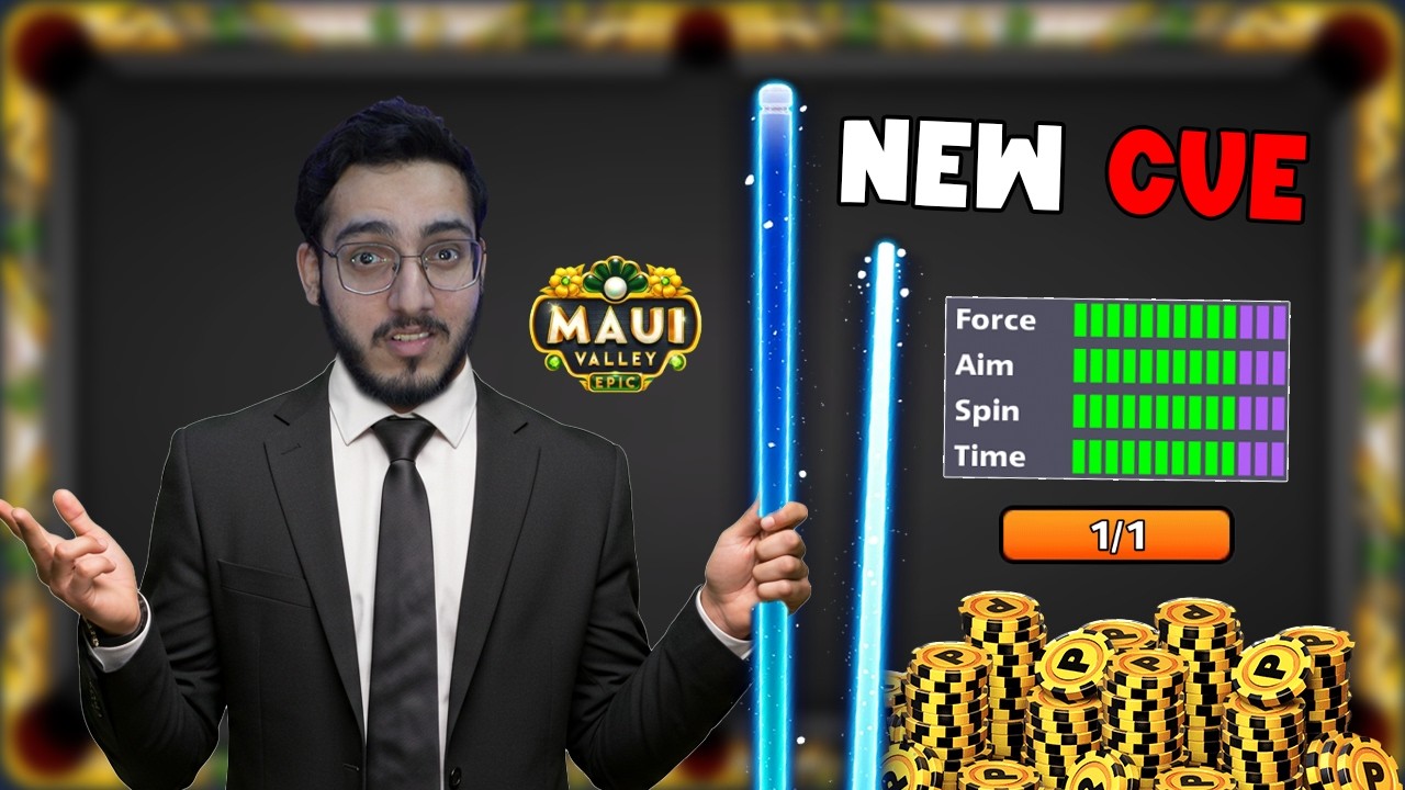 BLUE CUE MAXED ON 2B TABLE 8 BALL POOL 😱‼️