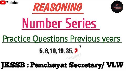 Number Series Reasoning | Practice Questions 😂 | Jkssb VLW / Stock Assistant | @Jkpractice