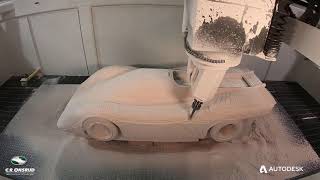 Autodesk PowerMill and CR Onsrud Machine a Porsche 917k