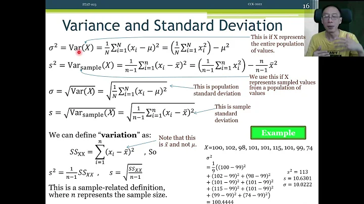 Probability and Descriptive Statistics - 9 - Variance And Standard Deviation (Part 1/3)