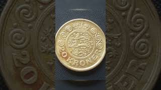 20 kroner denmark 2001 2002 coin value...