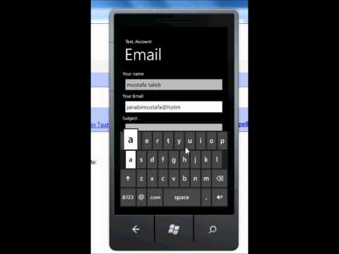 Lee High School Windows Phone 7 App Development part 3: Email function(contact a teacher)