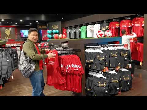 Shopping at Liverpool lfc store