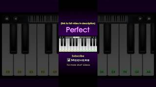 Perfect - Ed Sheeran - Mcovers | Perfect Piano app #Shorts #perfectpiano #shortsyoutube #mobilepiano screenshot 3