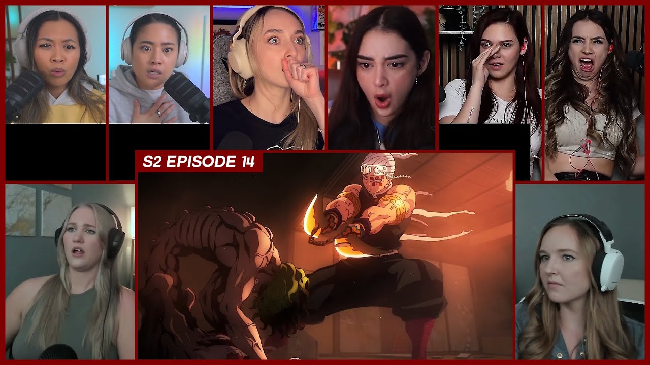 [GIRLS REACT] Gyutaro Appears | Demon Slayer S2 Ep 14 Girl Reaction Mashup