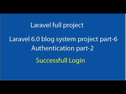 User Login Authentication laravel 6.0