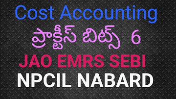 Cost and Management Accounting MCQ s 6 JAO EMRS SEBI NPCL 
