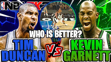 Tim Duncan Vs Kevin Garnett | Who Is Better? NBA 2K20 Gameplay