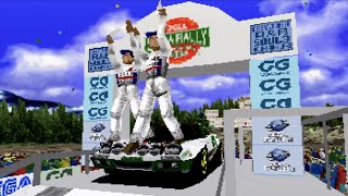 Victory Celebration - Stratos [SS/PAL] SEGA RALLY CHAMPIONSHIP (1995) screenshot 3