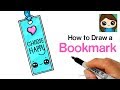 How to Draw a Bookmark Easy  | Cute Back to School Supplies