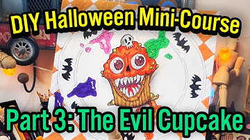 Part 3: The Evil Cupcake | DIY Halloween 3D Paper Art Mini-Course
