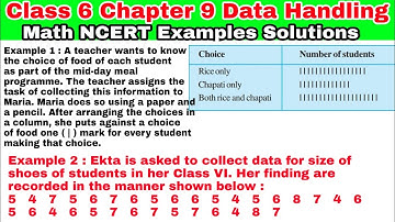 Class 6 Ch-9 Example 1 | Example 2 | Data Handling | Chapter 9 | Math NCERT Examples Solutions |CBSE