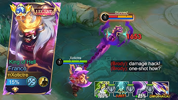 FRANCO BEST BUILD & EMBLEM TO RANK UP FASTER IN SOLO RANK 2025 !! | FRANCO BEST DAMAGE BUILD ~ MLBB