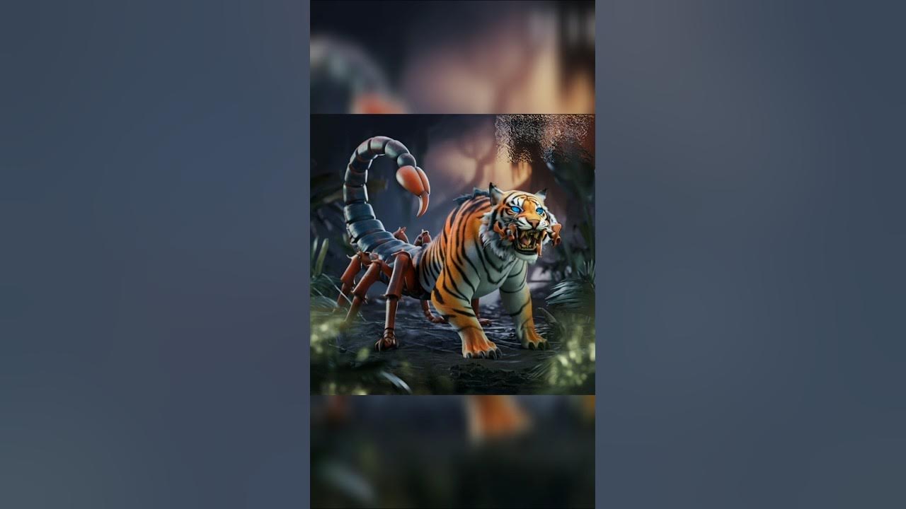 Tiger 3 Zeszyt ćwiczeń Odpowiedzi Hybrid Animal🐯🦂 (Tiger+ Scorpion) hybrid & fusion look 😱 #hybrid #