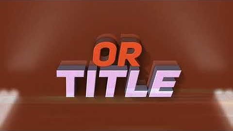 3D Titles | After Effects project | Videohive template